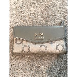Gorgeous gray and blue Coach wallet.